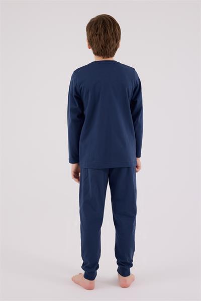 U.S. Polo Assn. Erkek Çocuk Uzun Kol Pijama Takım Koyu İndigo
