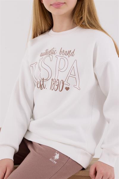 U.S. Polo Assn. Kız Çocuk Eşofman Takımı Beyaz