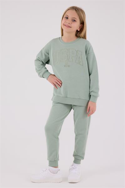 U.S. Polo Assn. Kız Çocuk Eşofman Takımı Yeşil