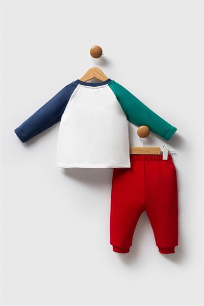 U.S. Polo Assn. Erkek Bebek 2li Takım Beyaz -Yeşil