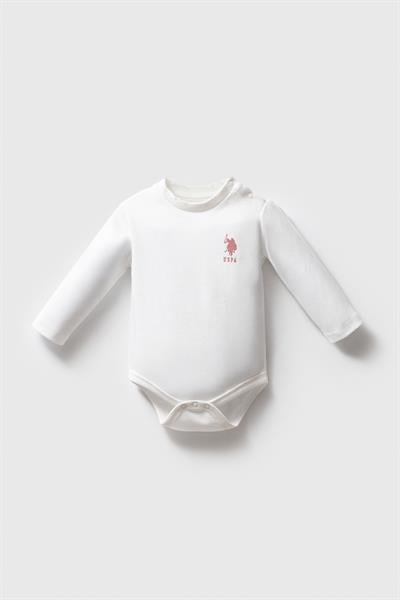U.S. Polo Assn. Kız Bebek 3Lü Body Set Açık Pembe