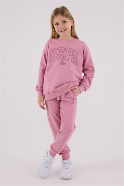 U.S. Polo Assn. Kız Çocuk Eşofman Takımı Gül Kurusu
