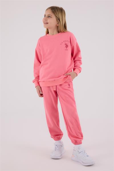 U.S. Polo Assn. Kız Çocuk Eşofman Takımı Neon Pembe