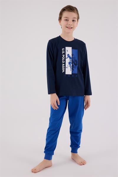 U.S. Polo Assn. Erkek Çocuk Uzun Kol Pijama Takım Lacivert
