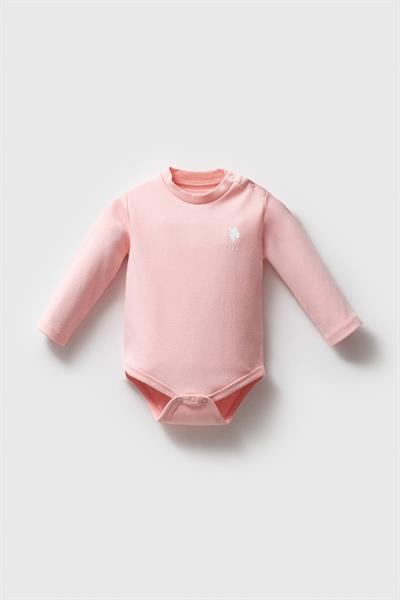 U.S. Polo Assn. Kız Bebek 3Lü Body Set Açık Pembe