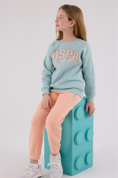 U.S. Polo Assn. Kız Çocuk Eşofman Takımı Su Yeşili