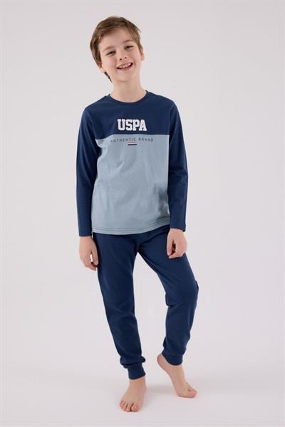 U.S. Polo Assn. Erkek Çocuk Uzun Kol Pijama Takım Koyu İndigo