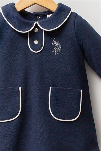 U.S. Polo Assn. Kız Bebek Pike Elbise Lacivert