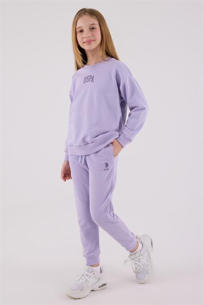 U.S. Polo Assn. Kız Çocuk Eşofman Takımı Açık Lila