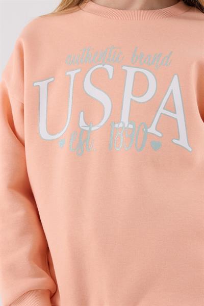 U.S. Polo Assn. Kız Çocuk Eşofman Takımı Somon