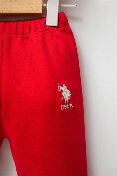 U.S. Polo Assn. Kız Bebek 3li Takım Kırmızı