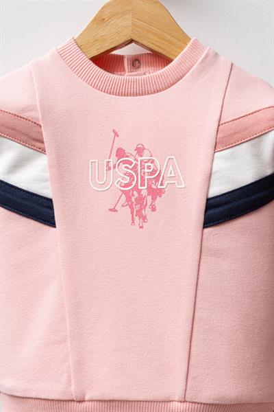 U.S. Polo Assn. Kız Bebek 2li Takım Açık Pembe