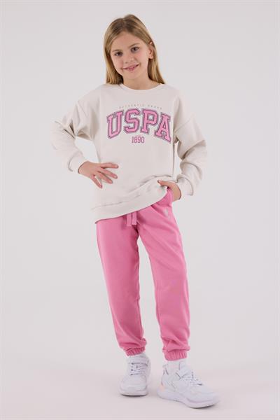 U.S. Polo Assn. Kız Çocuk Eşofman Takımı Taş