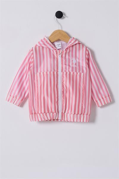 U.S. Polo Assn. Kız Bebek Yağmurluk Pembe