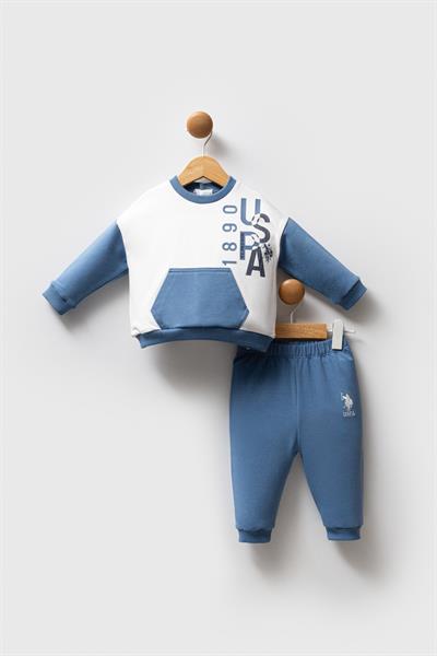 U.S. Polo Assn. Erkek Bebek 2li Takım Mavi