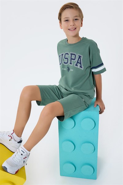 U.S. Polo Assn Erkek Çocuk Bermuda  2li Takım K.Yeşil