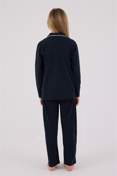 U.S. Polo Assn. Kız Çocuk Gömlek Pijama Lacivert