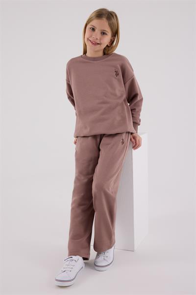 U.S. Polo Assn. Kız Çocuk Eşofman Takımı Vizon