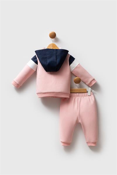 U.S. Polo Assn. Kız Bebek 3li Takım Açık Pembe