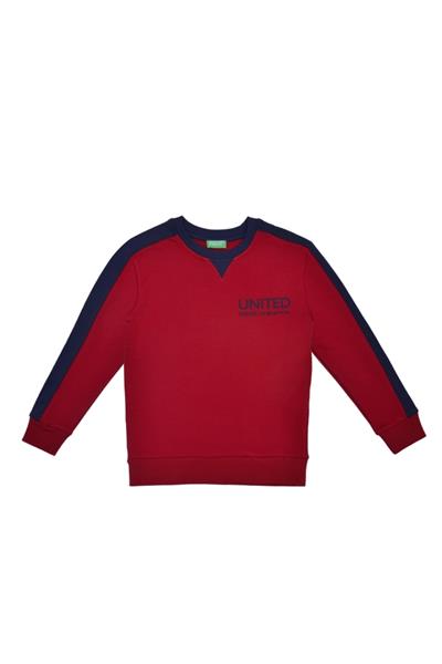 United Colors of Benetton BNT-B21606 Erkek Çocuk  Sweatshirt Kırmızı