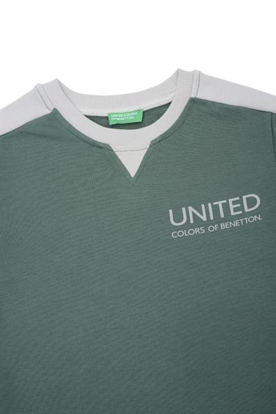 United Colors of Benetton BNT-B21606 Erkek Çocuk  Sweatshirt Haki