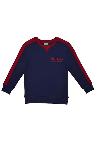 United Colors of Benetton BNT-B21606 Erkek Çocuk  Sweatshirt Lacivert