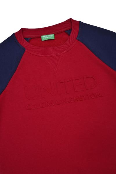 United Colors of Benetton BNT-B21607 Erkek Çocuk  Sweatshirt Kırmızı