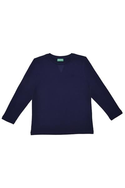 United Colors of Benetton BNT-B21643 Erkek Çocuk  Uzun Kollu  Tshirt Lacivert
