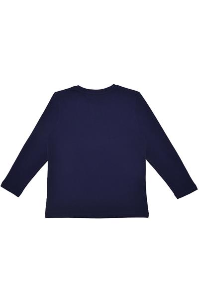 United Colors of Benetton BNT-B21643 Erkek Çocuk  Uzun Kollu  Tshirt Lacivert