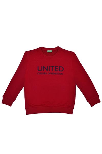 United Colors of Benetton BNT-B21877 Erkek Çocuk  Sweatshirt Kırmızı