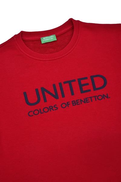 United Colors of Benetton BNT-B21877 Erkek Çocuk  Sweatshirt Kırmızı