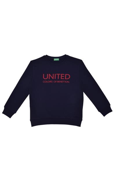 United Colors of Benetton BNT-B21877 Erkek Çocuk  Sweatshirt Lacivert