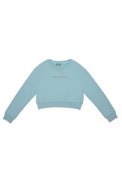 United Colors of Benetton BNT-G21543 Kız Çocuk  Sweatshirt Turkuaz