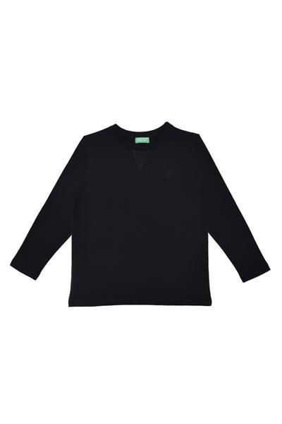 United Colors of Benetton BNT-G21576 Kız Çocuk  Uzun Kollu Tshirt Siyah