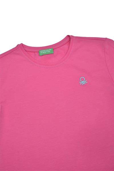 United Colors of Benetton BNT-G21576 Kız Çocuk  Uzun Kollu Tshirt Pembe