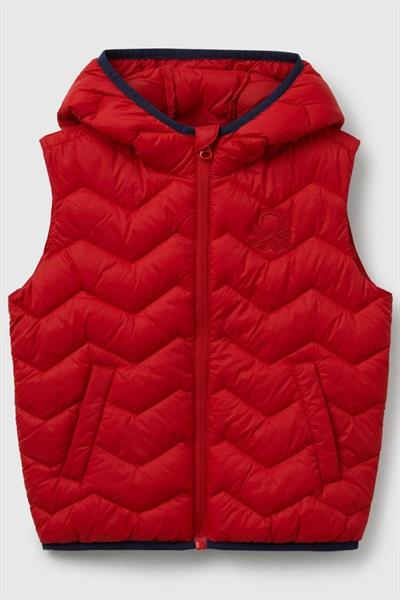 United Colors of Benetton Erkek Bebek 2TWDGJ00G-25K Yelek Kırmızı