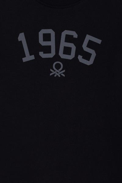 United Colors of Benetton Erkek Çocuk BNT-B23339 Uzun Kol Tshirt Siyah