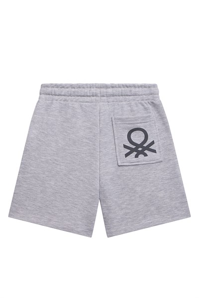 United Colors of Benetton Erkek Çocuk BNT- B23969 Şort Gri Melanj