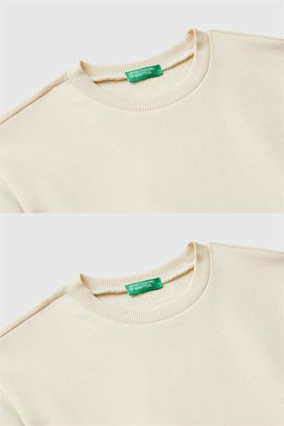 United Colors of Benetton Erkek Çocuk 3J68C10QK-25K Sweatshirt Bej