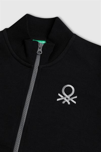 United Colors of Benetton Erkek Çocuk BNT-B23351 Sweatshirt Siyah