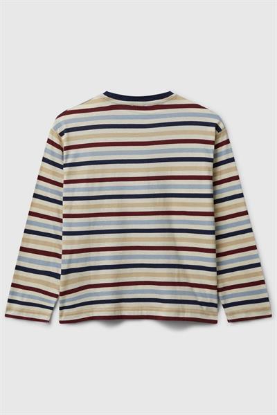 United Colors of Benetton Erkek Çocuk 3FNLC10QB-25K  Uzun Kol Çizgili Tshirt Mix