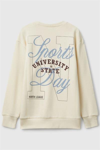 United Colors of Benetton Erkek Çocuk 3J68C10QK-25K Sweatshirt Bej