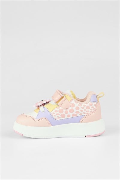 Vicco Borka Işıklı Kız Bebek Pudra Sneaker 22-25 Numara