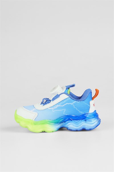 Vicco Kripton Işıklı Erkek Bebek Saks Mavi Spor Ayakkabı 26-30 Numara