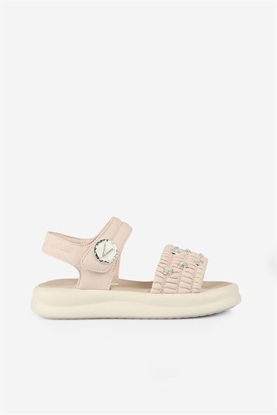 Vicco Sandra Taşlı Kız Çocuk Bebek  Sandalet  31-35 Numara Pudra