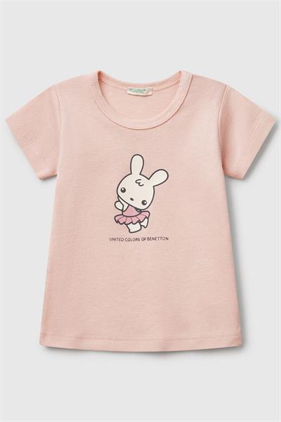 United Colors of Benetton Kız Bebek T shirt A.Pembe 3I9WA1062