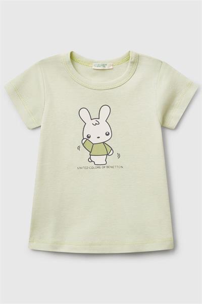 United Colors of Benetton Kız Bebek T shirt A.Yeşil 3I9WA1062