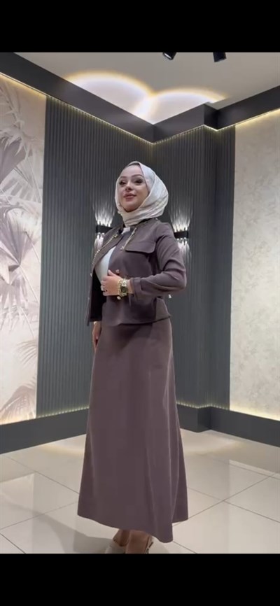 Tansel Cupra Süper Kumaş Yazlık Etekli İkili Takım