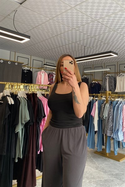 Orj Marka Oys Kumaş Bluz Siyah