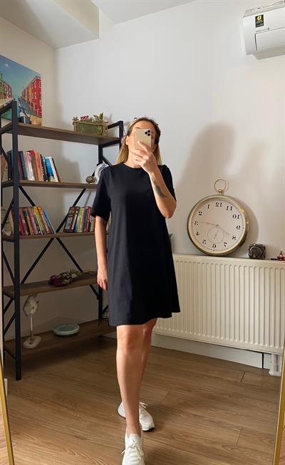 Orj Marka Pamuklu Elbise Siyah